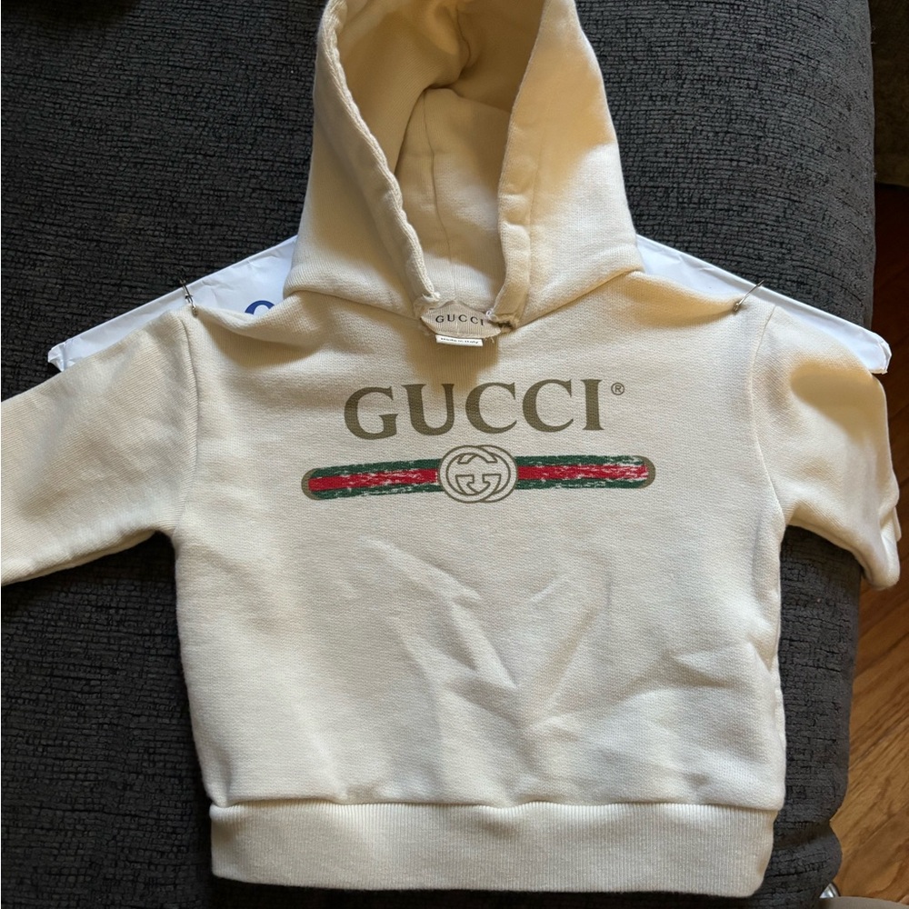 Baby boy Authentic Gucci signature hooded sweatshirt